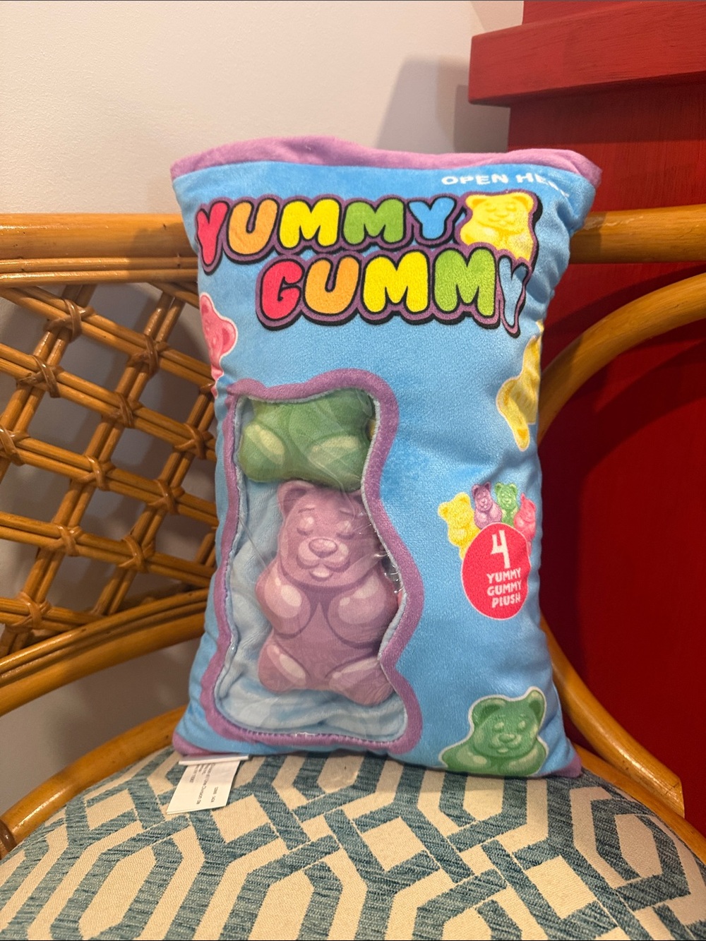 Yummy Gummy Plush Pillow - Blue & Purple